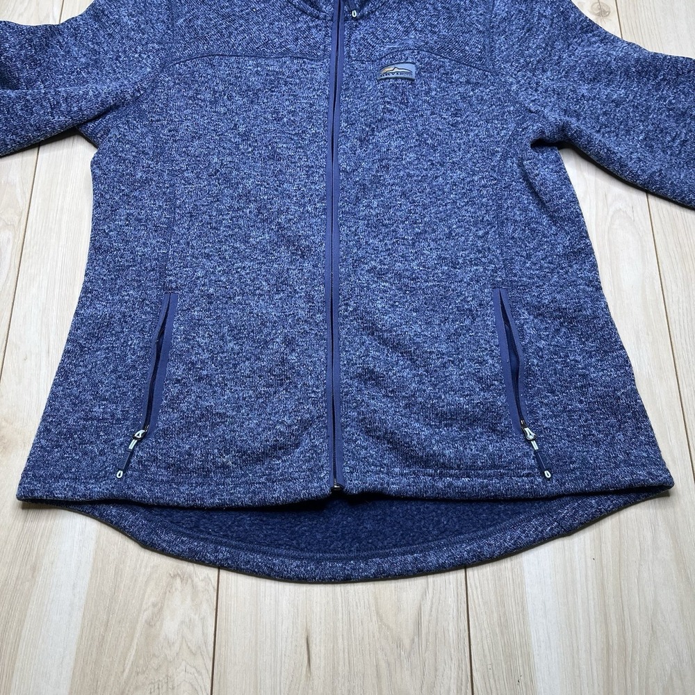 Orvis Full Zip Fleece Jacket Mock Neck Pockets Zippers Blue Mens Size Medium - Picture 3 of 15